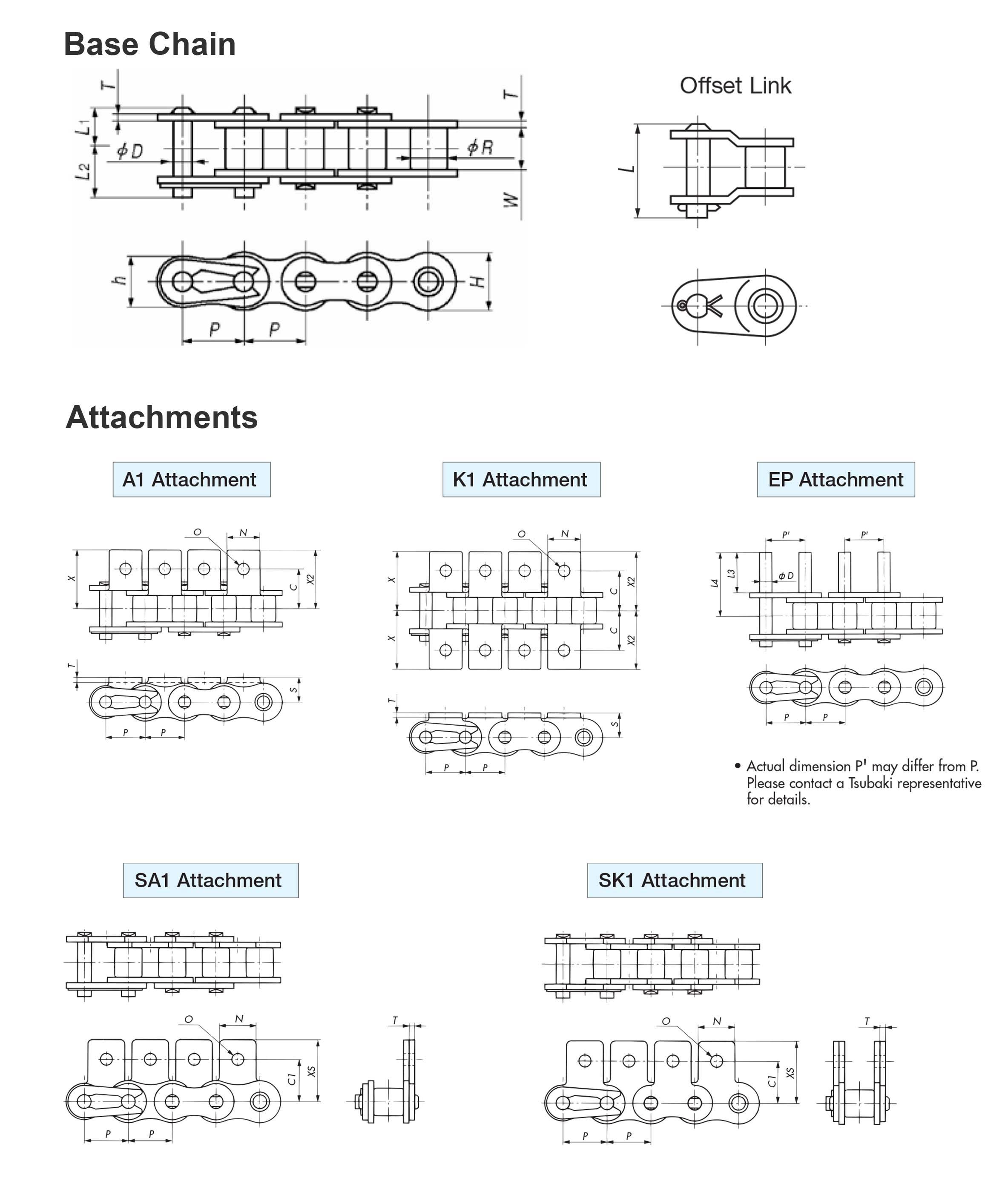 tsubaki-ansi-single-pitch-standard-attachment-chain-single-strand